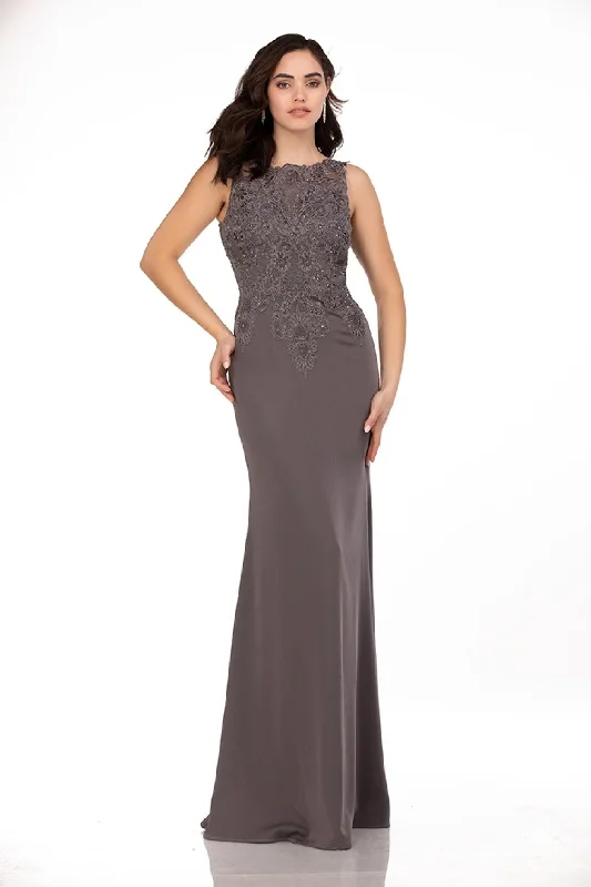 Closeout Chiffon Fitted Sleeveless Gown by Abby Paris 96061W
