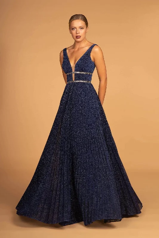 Price Reduction Elizabeth K GL2501 - Pleated Detail Sleeveless Prom Dress
