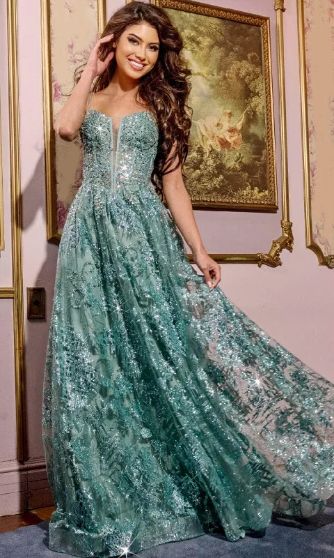Time-Limited Offer Jovani 42199 - Lace Embroidered Prom Dress