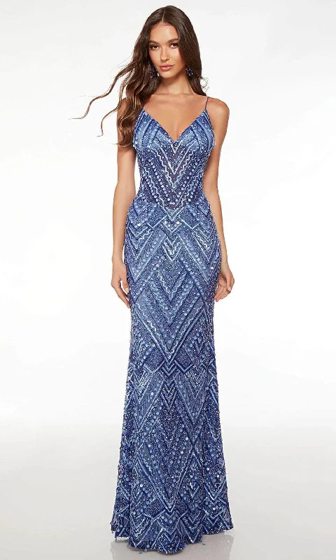 Best Bargains Alyce Paris 61609 - Spaghetti Strap Beaded Prom Gown