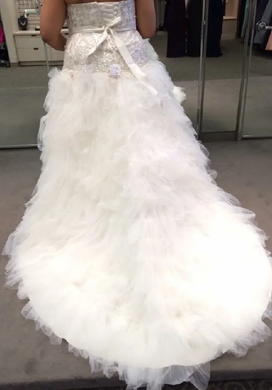 New Deals David's Bridal Ruffled Tulle