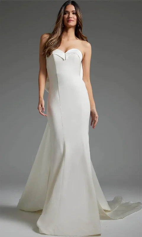 Shop and Save Jovani JB05352 - Bow Back Bridal Gown