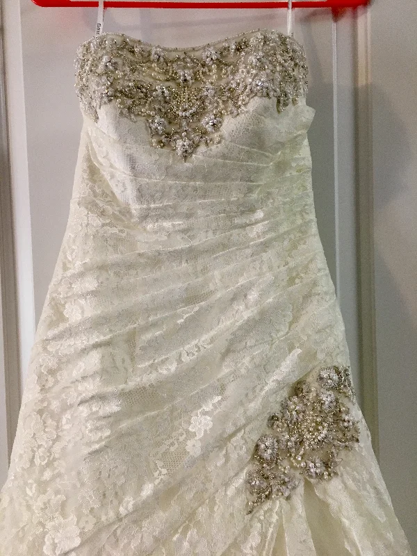 Epic Deals David's Bridal Strapless Lace Fit and Flare