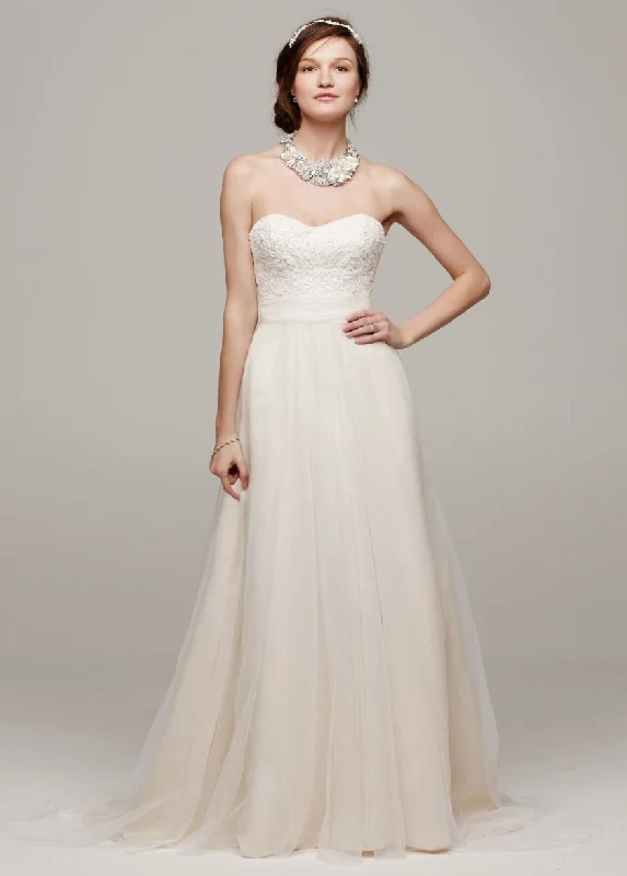Exclusive Savings David's Bridal Strapless A Line