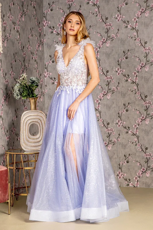 Special Offer Applique Sleeveless Sheer A-line Gown by GLS Gloria GL3393