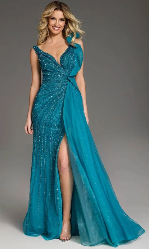 Flash Sale Jovani 44846 - Sleeveless Bead Embellished Prom Gown