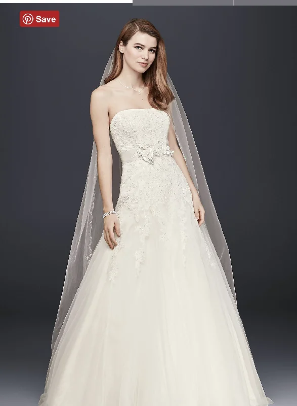 Closeout David's Bridal Strapless Tulle