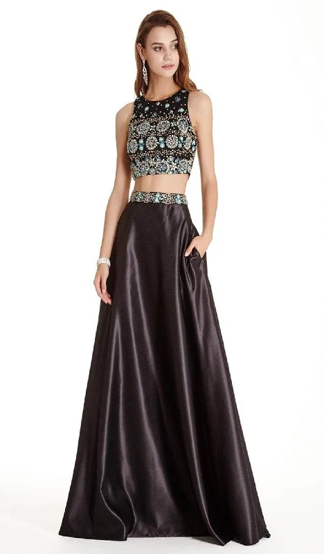 Limited Stock Trevi Collection L1880 - Embellished Two Piece Prom Dress