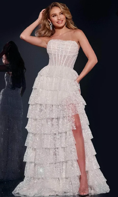 Special Savings Jovani 40031 - Tiered A-line Prom Dress