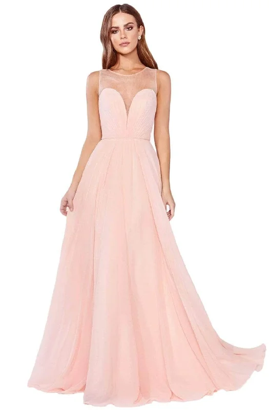Major Savings Ladivine CJ251 - Illusion Jewel A-Line Evening Gown