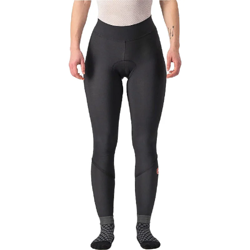 Super Deal Castelli Velocissima Thermal Womens Long Cycling Tights - Black