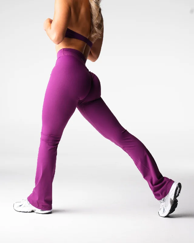 Shop and Save Deep Violet Effortless Flare Leggings