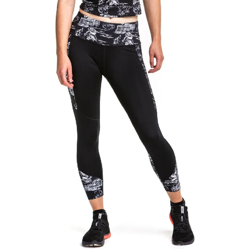 Steals and Deals Ronhill Life Satori Mid Rise Womens 7/8 Running Tights - Black