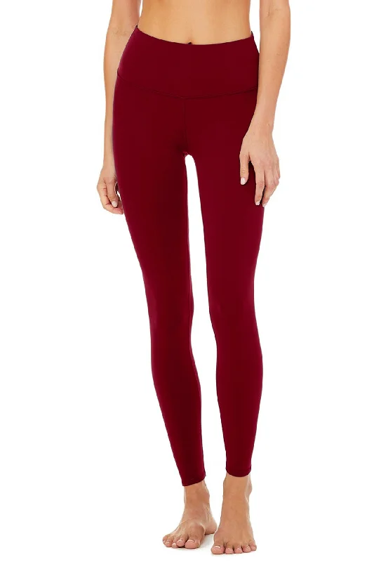 Instant Discount Scarlet UV 50+ Lucy Ruby Red Maroon Leggings Yoga Pants - Women