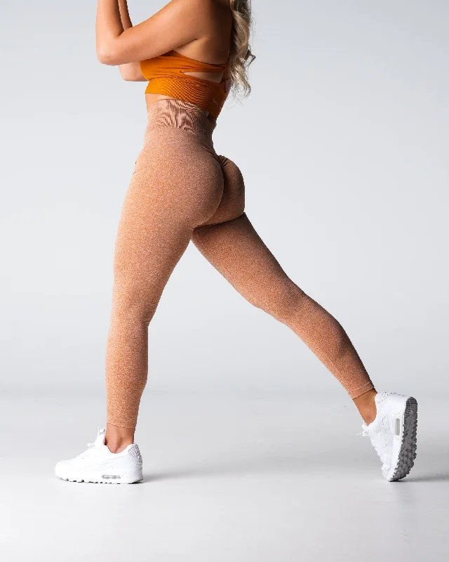 Discount Mania Terracotta Scrunch Seamless Leggings