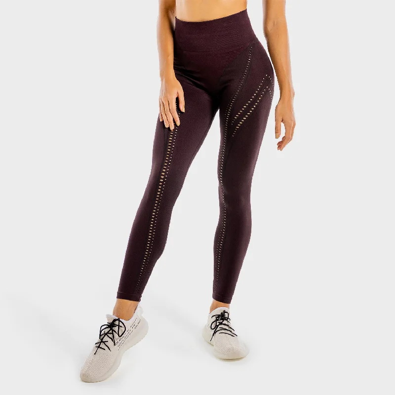 Great Deals Ultra Seamless Leggings - Burgundy