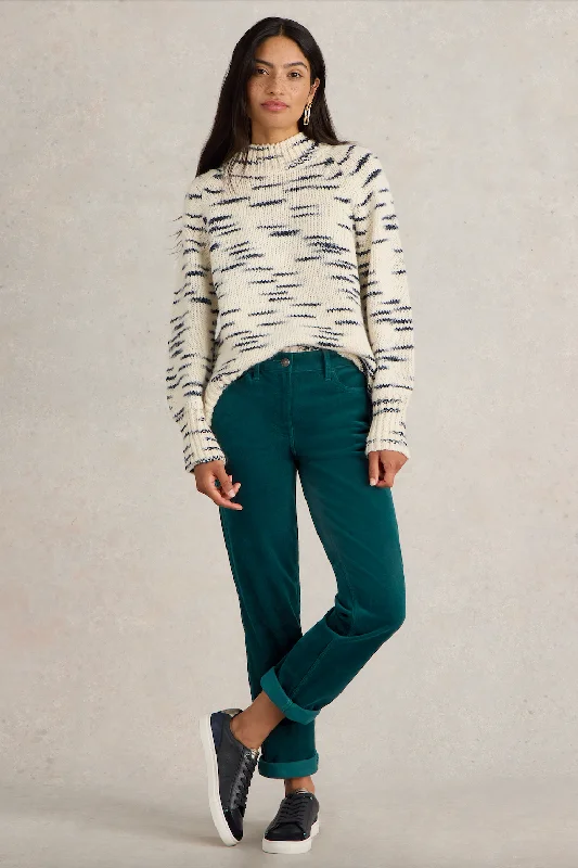 Limited Time White Stuff Brooke Straight Cord Trouser in Dark Green