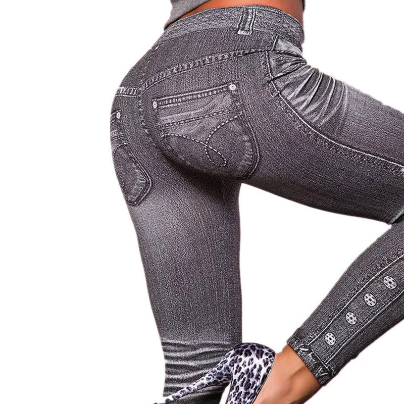 Fantastic Offers Work Out Leggings Gray Fashion Style Demin Legging Woman Leggings Trendy Super Deal Jeans Type Legging Jeans