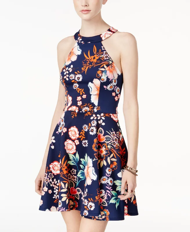 Hurry In B Darlin Juniors Strappy Back Fit Flare Dress