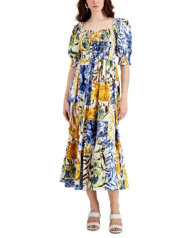 Early Bird Discount INC International Concepts Puff Sleeve Print Dress