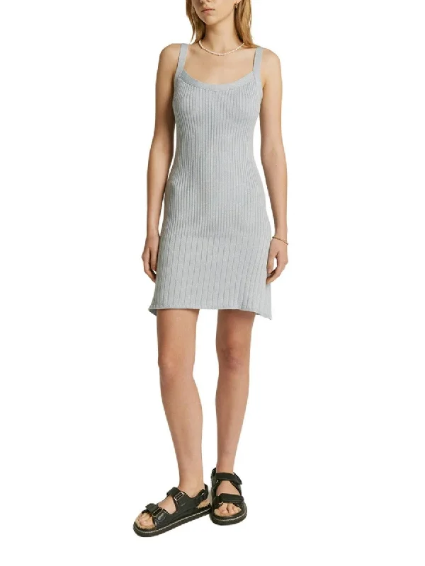 Super Bargain Santa Monica Lurex Mini Dress Powder Blue