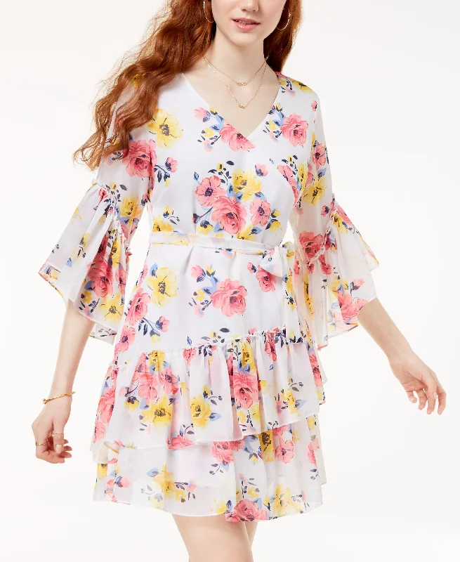 Price Cut The Edit By Seventeen Juniors Printed Wrap Dress