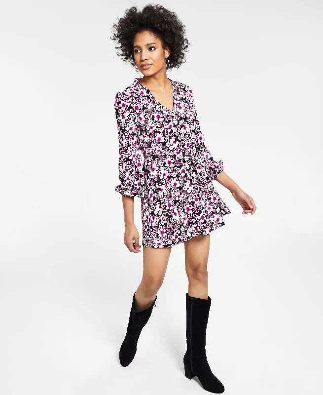 Final Clearance Bar III Floral Print Mini Dress