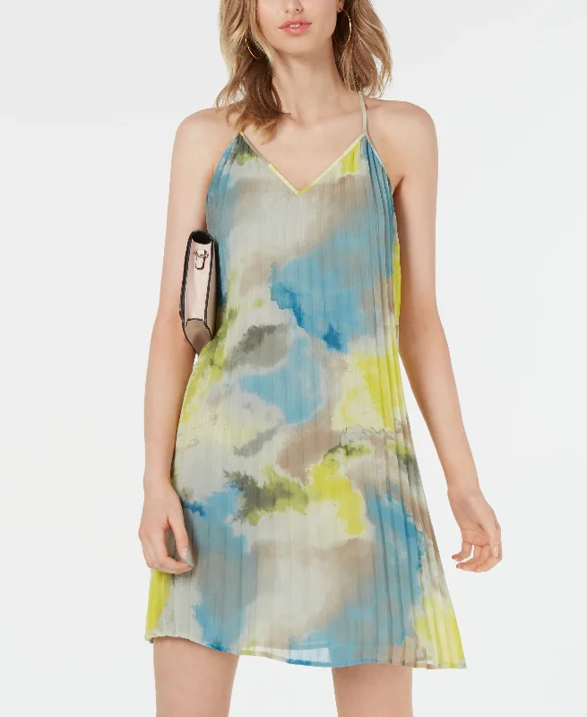 Daily Specials Watercolor Tie-Dye Pleated Dress