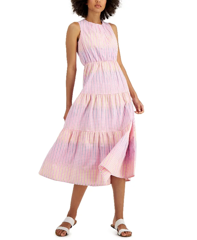 Price Cut Charter Club Ombre Gingham Dress