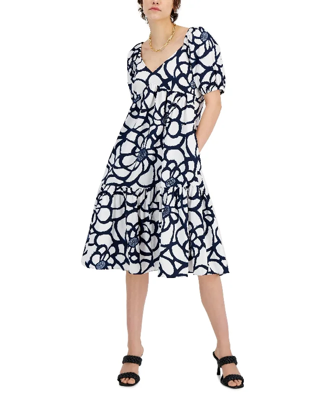 Unmissable Offer INC International Concepts Printed A Line Midi Dress