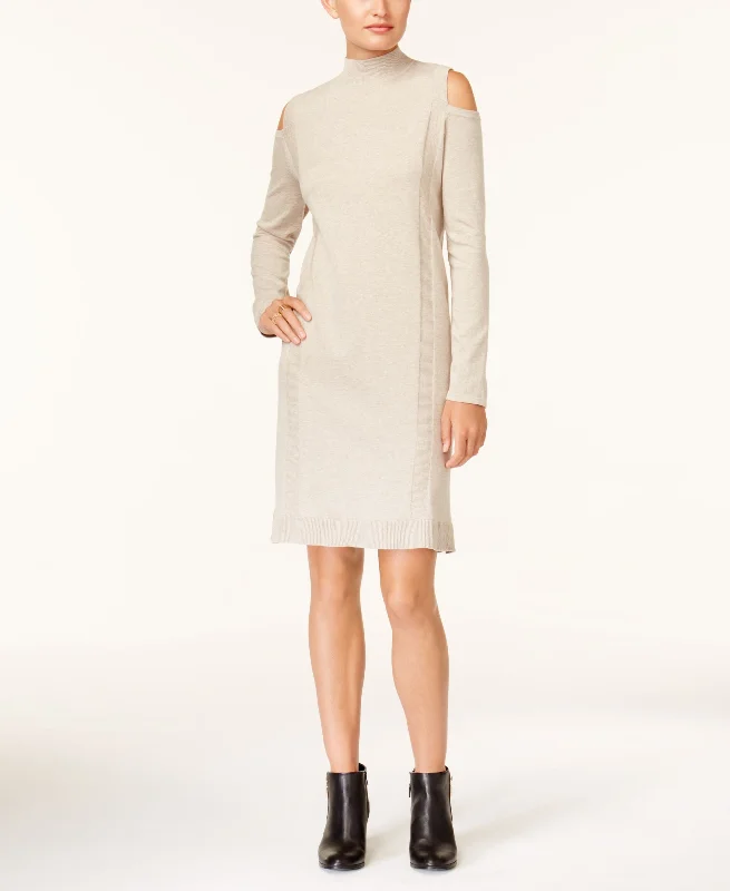 Weekend Deal Style & Co Cold Shoulder Sweater Dress