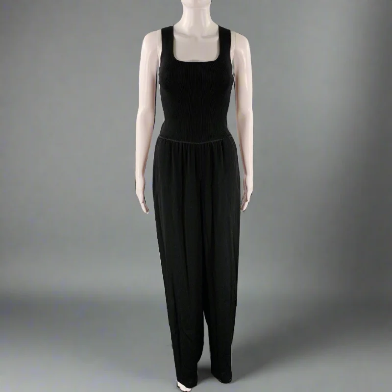 Steals and Deals THEORY Size S Black Rayon Blend Tank Jumpsuit