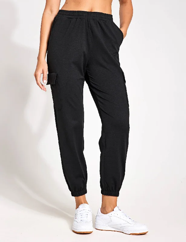 Major Savings Boyfriend Cargo Jogger - Black Heather