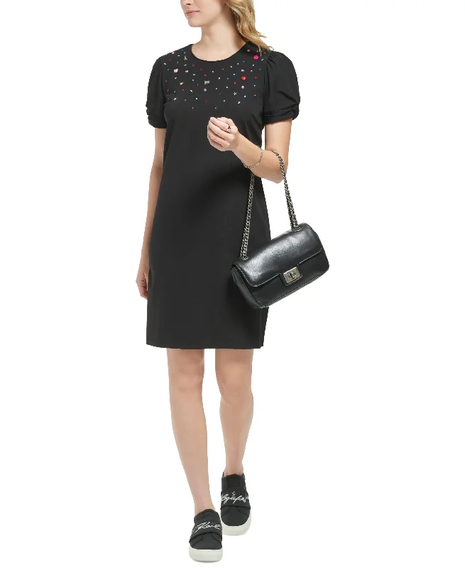 Reduced Prices Women's Embellished Short-Sleeve Dress