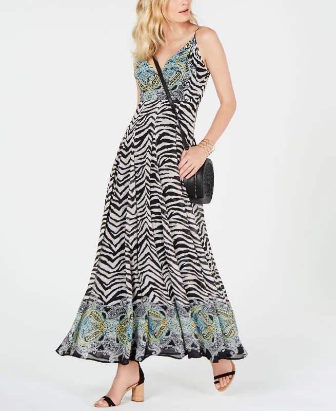 YEAR-End Sale Zebra Print Maxi Dress